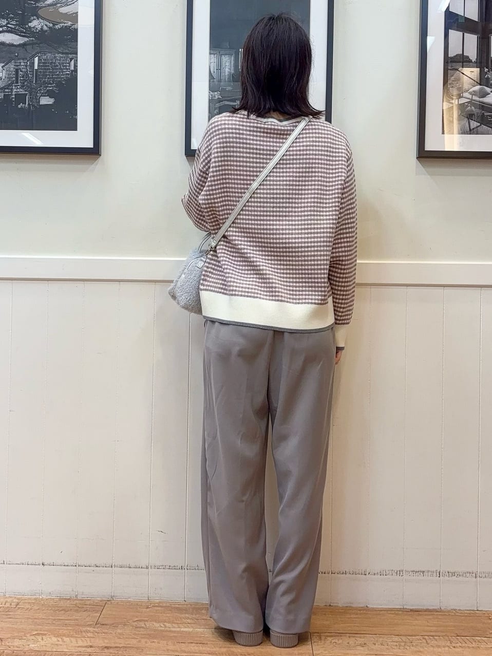 えぬさんの「SHOO･LA･RUE｜【洗濯機可/S-LL/高レビュー】上品シルエットで美しい イージーワイドパンツ」を使ったコーディネート