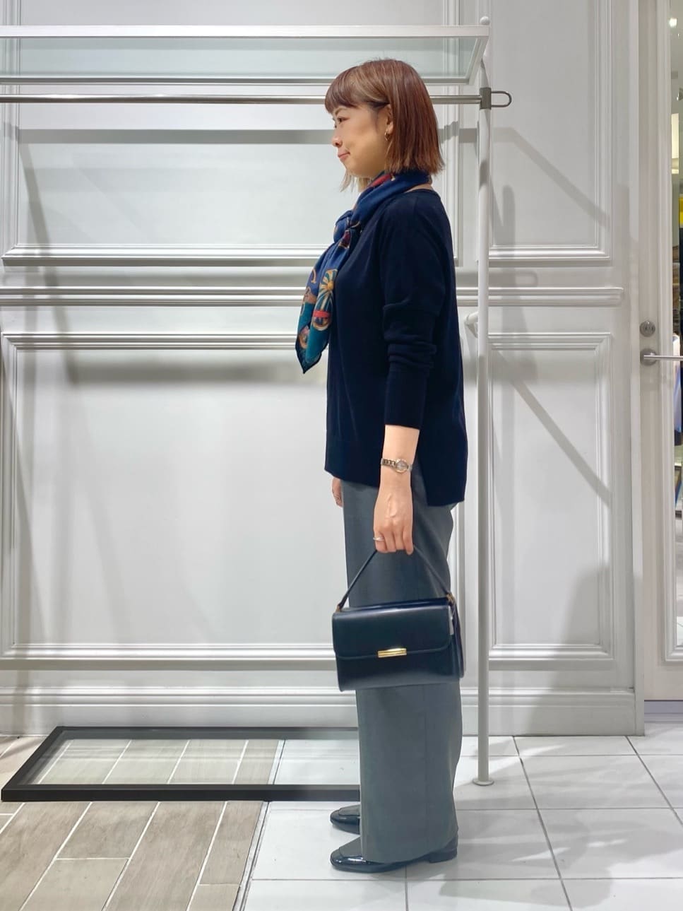 AKKOさんの「UNTITLED｜【8色展開/体型カバー】魅せるタイムレスニット」を使ったコーディネート