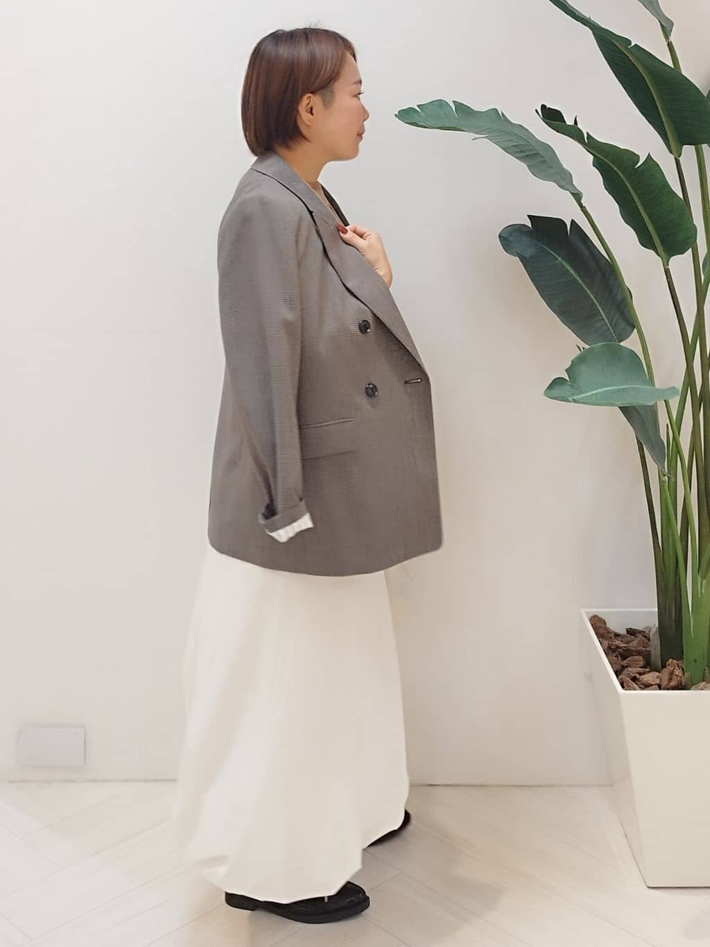 s u g iさんの「UNTITLED｜【アンサンブル可/六分袖/洗える】ウールシルクニット」を使ったコーディネート