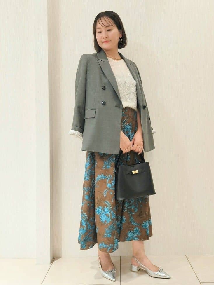 naokoさんの「UNTITLED｜【セットアップ可】ウールライク ダブルブレストジャケット」を使ったコーディネート