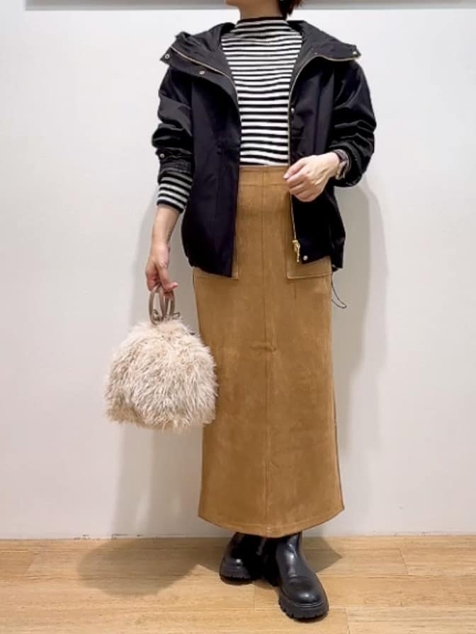 Hamaさんの「Dessin｜【洗える】リブタートルネックニット」を使ったコーディネート