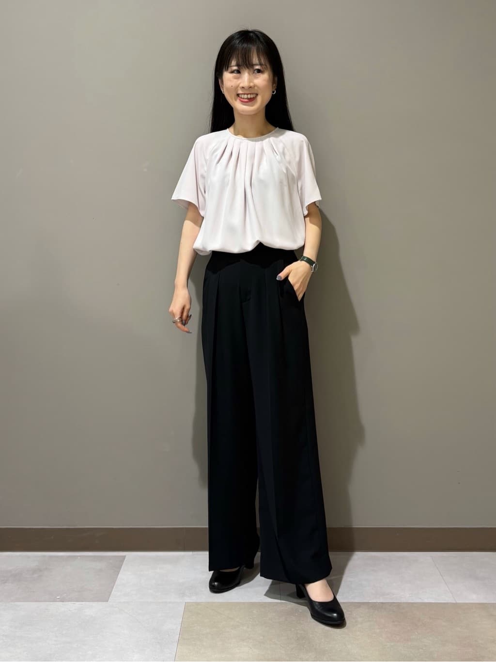 KEIKOさんの「INDIVI｜【洗える／セットアップ可能】凹凸ストレッチ素材ダブルジャケット」を使ったコーディネート