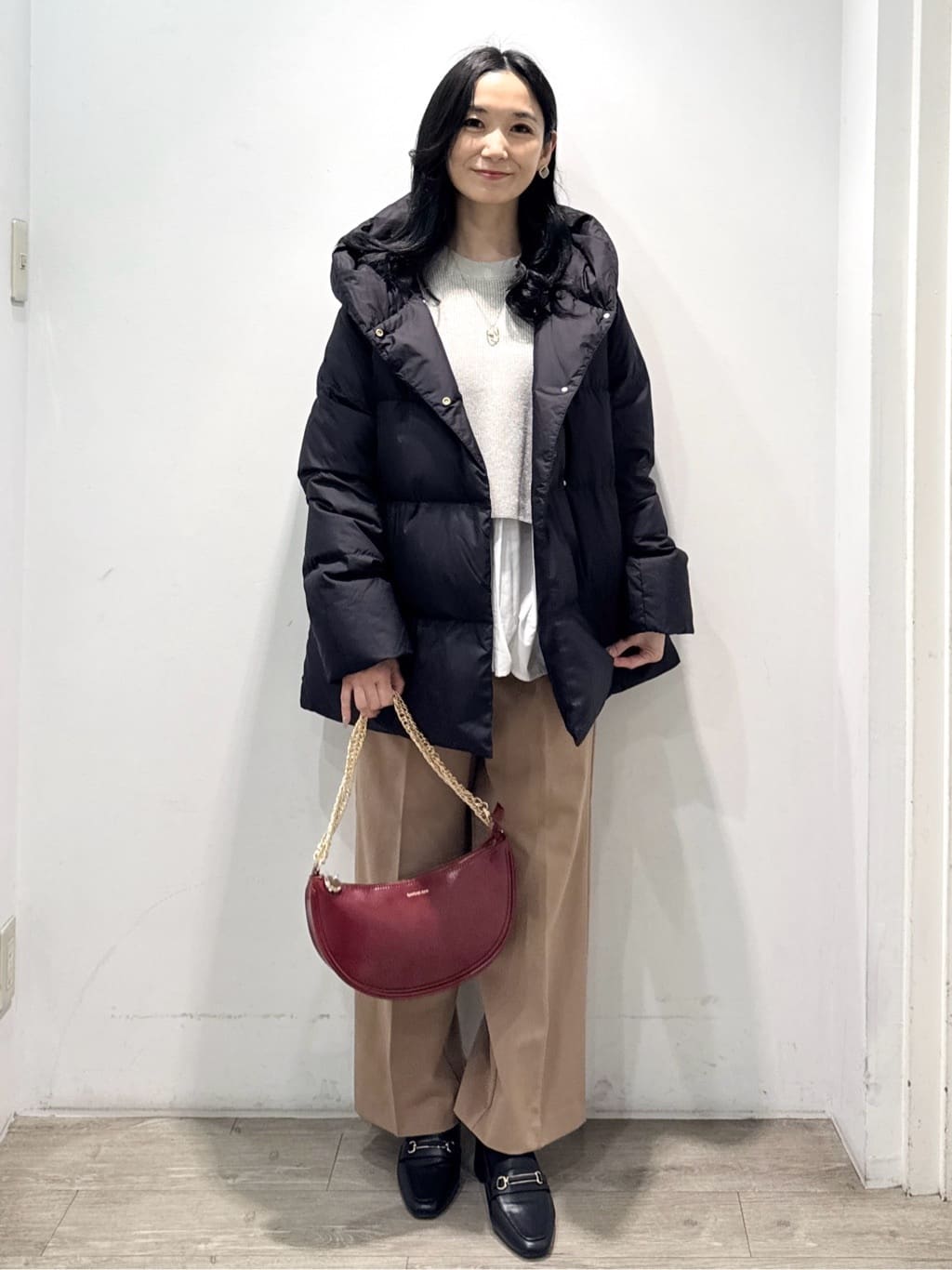 yuicciさんの「OPAQUE.CLIP｜ウォームタッチ イージーワイドパンツ【洗濯機洗OK／ストレッチ】≪SS～LL≫」を使ったコーディネート