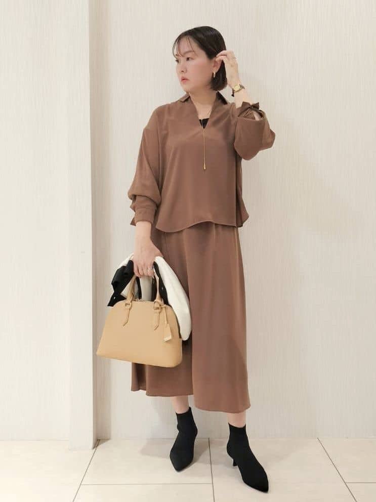 naokoさんの「UNTITLED｜【アンサンブル可/ジャケット風】ウールミラノリブカーディガン」を使ったコーディネート
