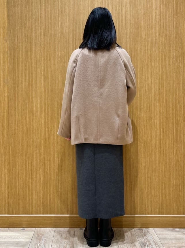 aさんの「OPAQUE.CLIP｜カシミヤブレンドウールミドルピーコート」を使ったコーディネート