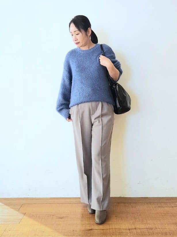 くまさんの「SHOO･LA･RUE｜【洗濯機可/S-LL/高レビュー】上品シルエットで美しい イージーワイドパンツ」を使ったコーディネート