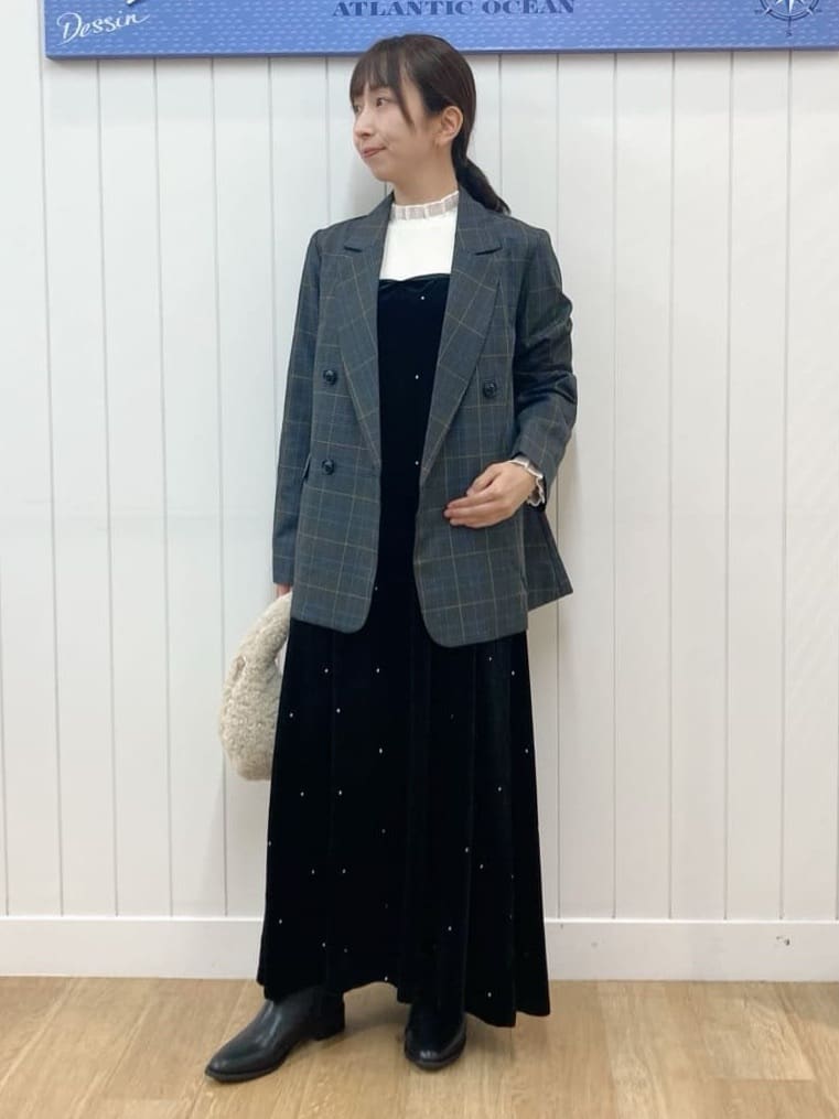 yoshiさんの「Dessin｜【洗える】ダブルブレストジャケット」を使ったコーディネート