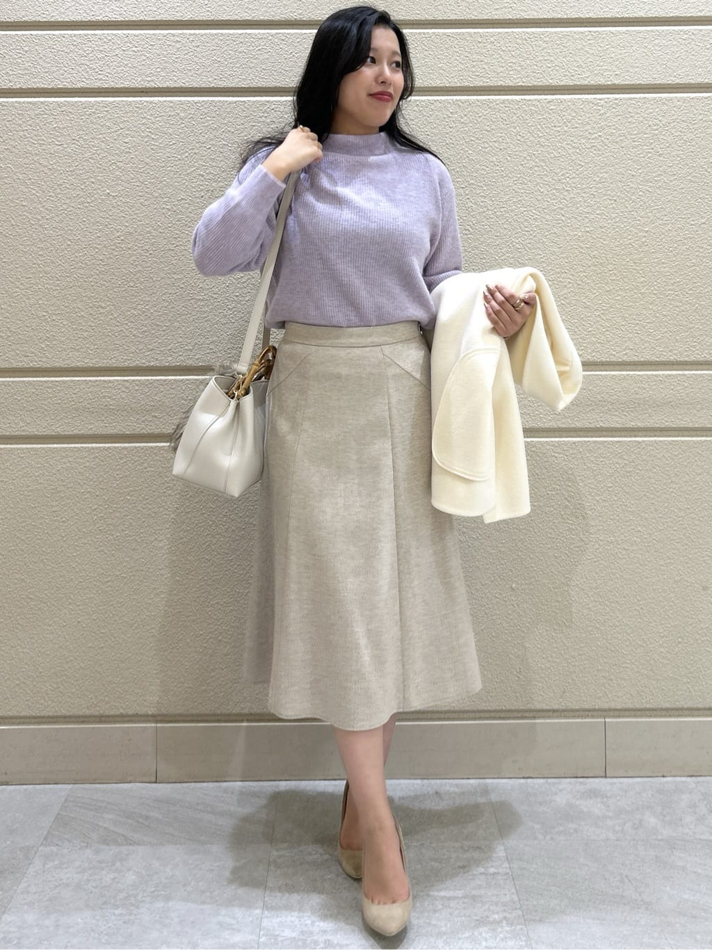 Momokaさんの「COUP DE CHANCE｜【軽い着心地】モックネックニット」を使ったコーディネート