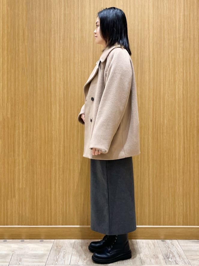 aさんの「OPAQUE.CLIP｜カシミヤブレンドウールミドルピーコート」を使ったコーディネート