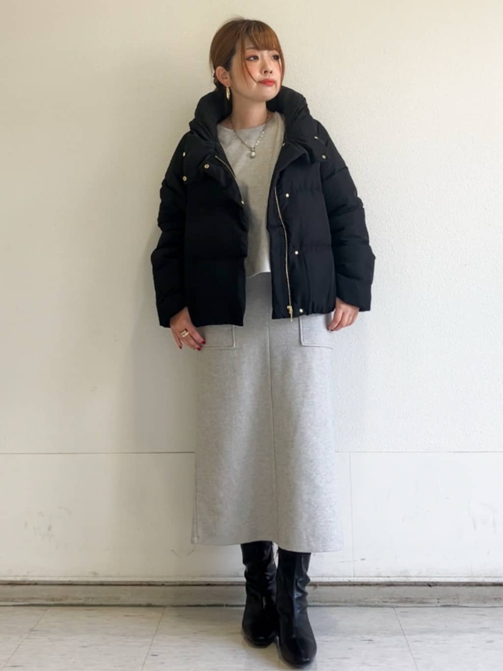 MIPPOさんの「index｜KAWADAダウンショートコート【撥水／洗濯機OK／静電気防止裏地】《XS～LL》」を使ったコーディネート