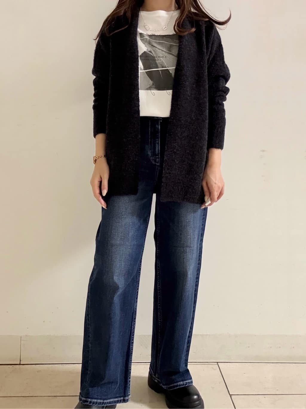 kahoさんの「INDIVI｜デザインリング ショートネックレス」を使ったコーディネート