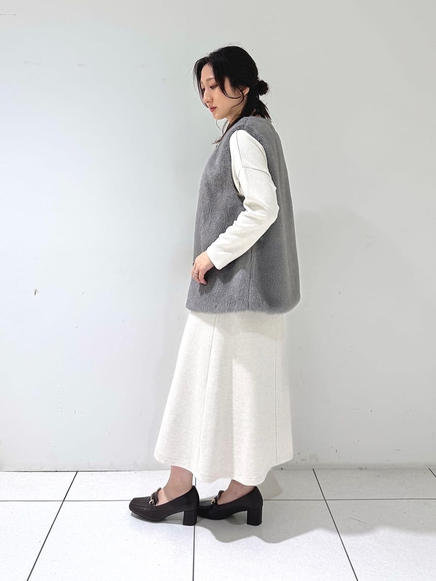そんさんの「INDIVI｜ミンク調フェイクファージレ」を使ったコーディネート