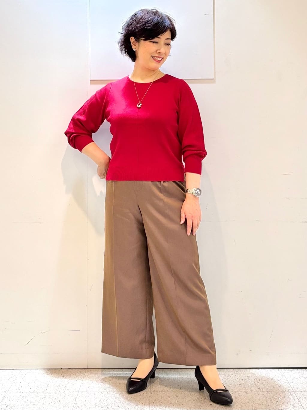 ヤスコさんの「Reflect｜【パンツにもスカートにも合わせやすい◎】ライティブルゾン」を使ったコーディネート