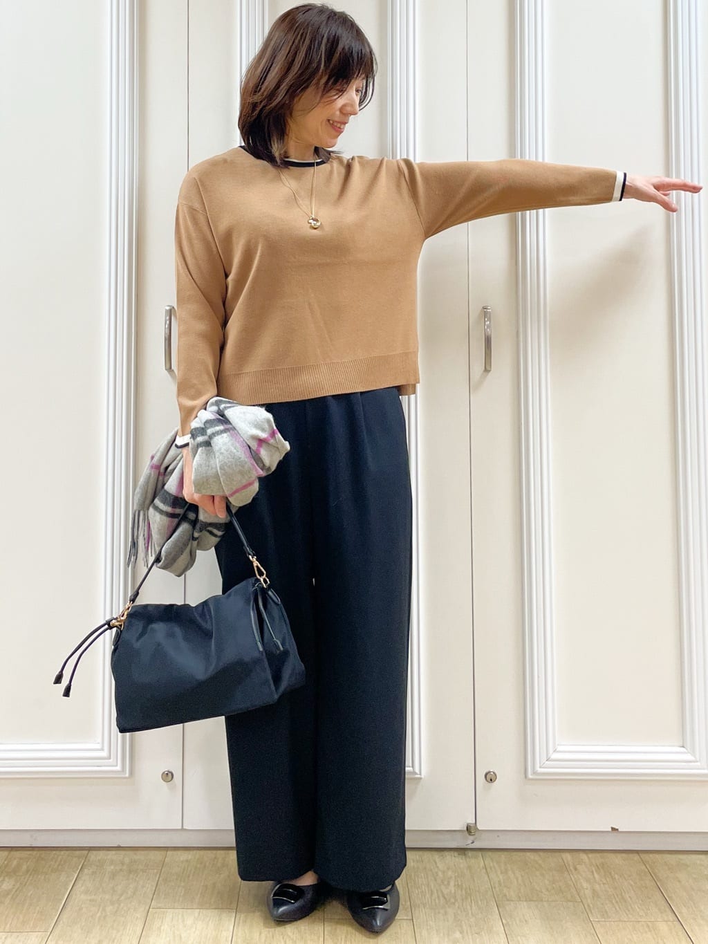 めいさんの「Reflect｜【すっきりシルエット】ワイドクロップドパンツ」を使ったコーディネート
