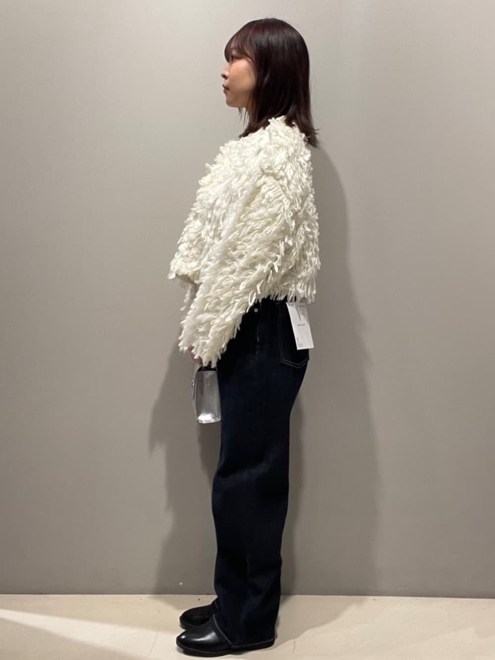 mikiさんの「OPAQUE.CLIP｜ループヤーンニットカーディガン」を使ったコーディネート