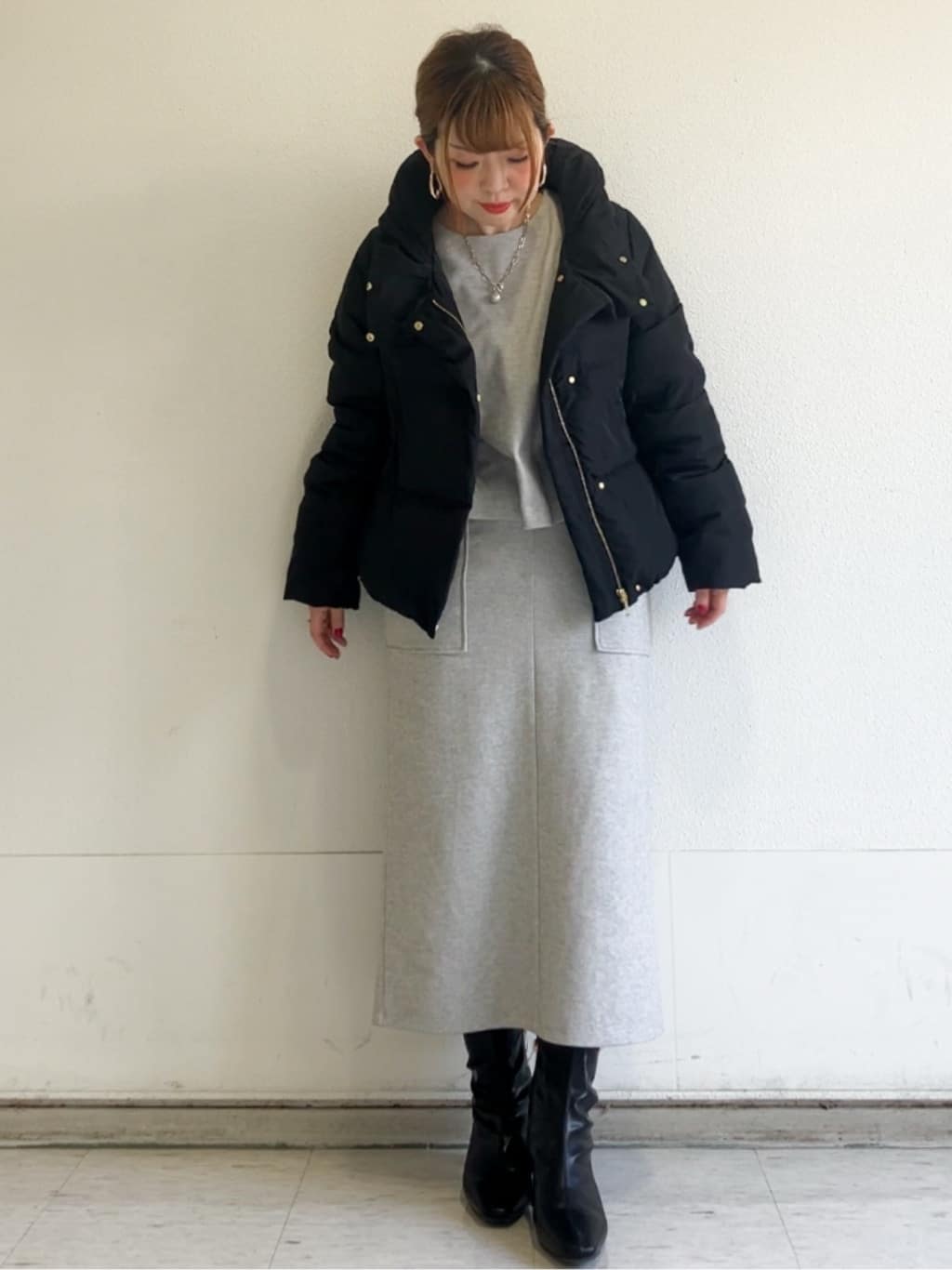 MIPPOさんの「index｜KAWADAダウンショートコート【撥水／洗濯機OK／静電気防止裏地】《XS～LL》」を使ったコーディネート
