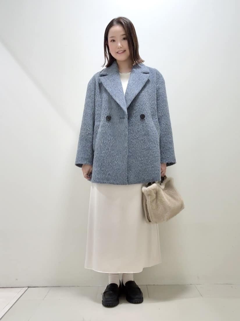 YUIさんの「UNTITLED｜【エレガントジャケット/アウター】イタリアンシャギーPコート」を使ったコーディネート