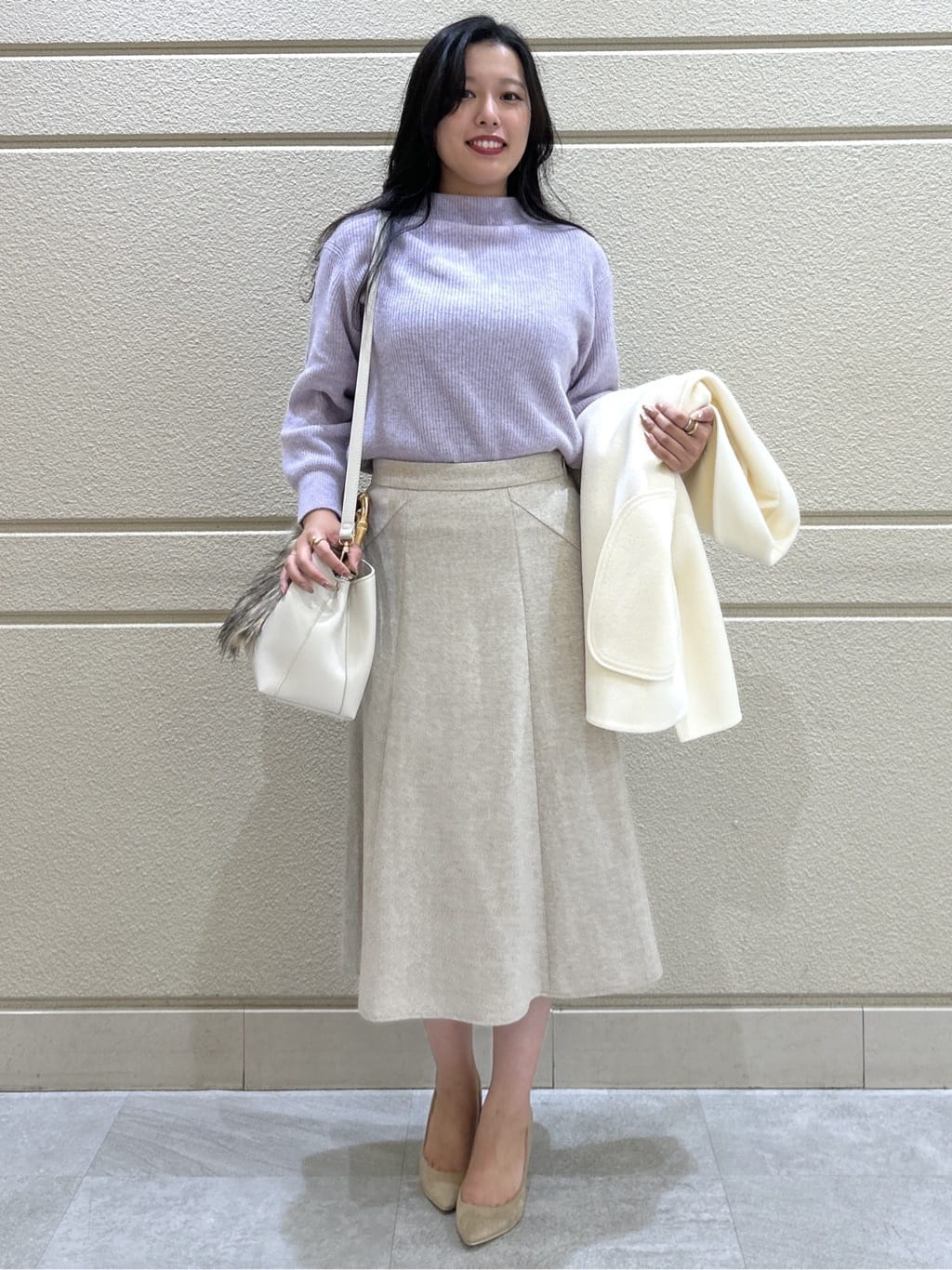 Momokaさんの「COUP DE CHANCE｜【軽い着心地】モックネックニット」を使ったコーディネート