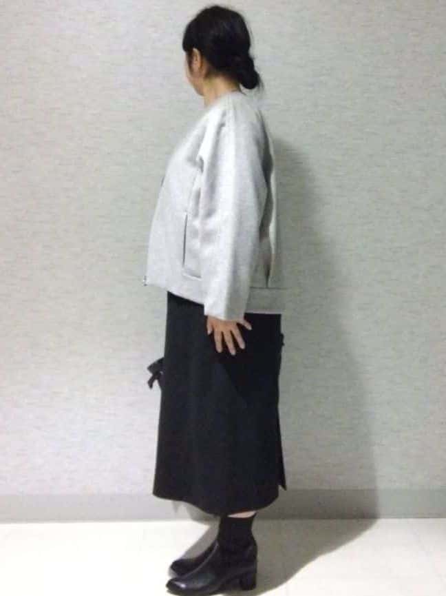 sakoさんの「Reflect｜【ゆったりシルエット】ジャージメルトンコクーンジャケット」を使ったコーディネート