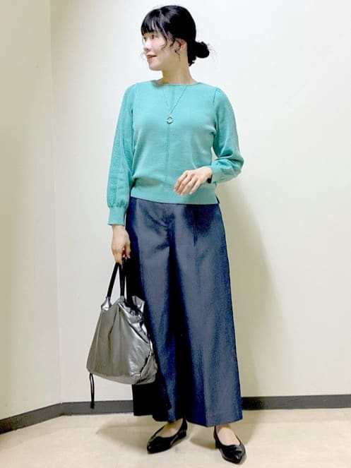 beni_gingerさんの「Reflect｜【選べる8色／スカートにもパンツにも◎】ウール混ボートネックニット」を使ったコーディネート