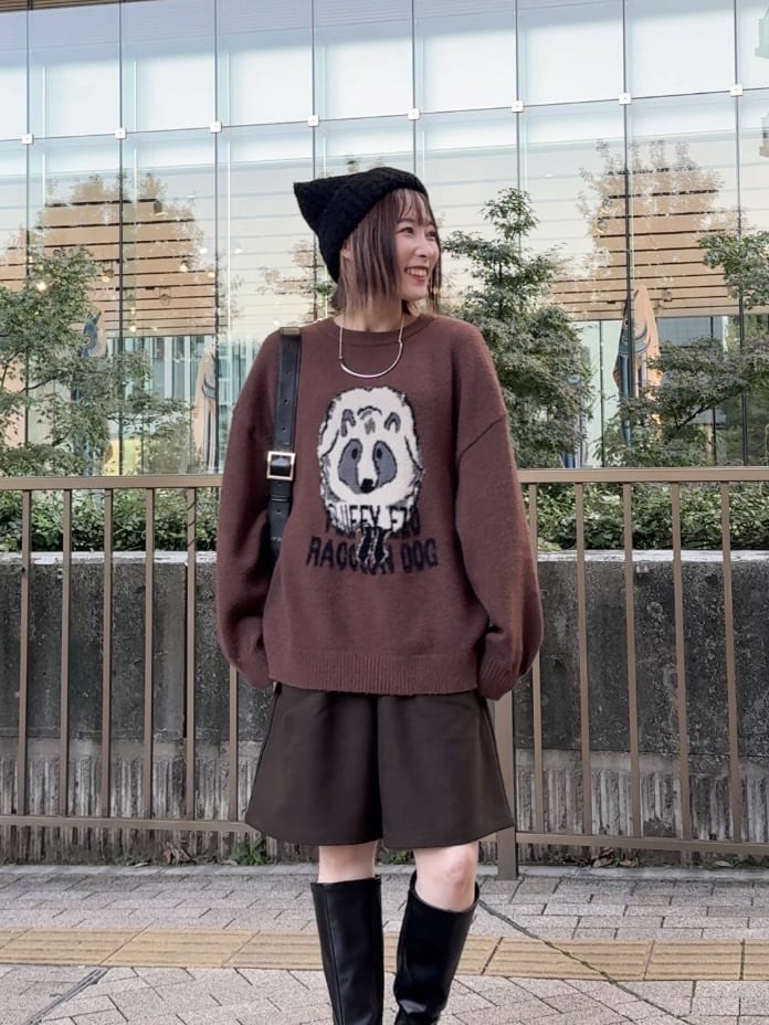 𝐜𝐡𝐢𝐤𝐚さんの「SHOO･LA･RUE｜ストレッチロングブーツ」を使ったコーディネート