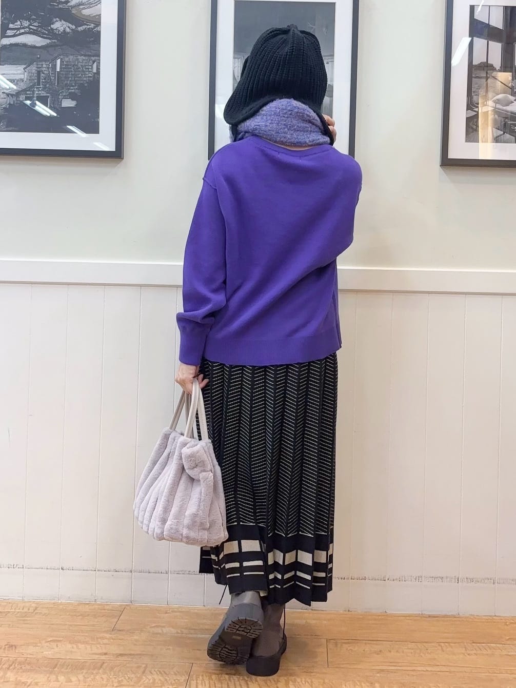 ゆうさんの「SHOO･LA･RUE｜【高レビュー/2WAY】きれい見えで上品な ストライプファートートバッグ」を使ったコーディネート