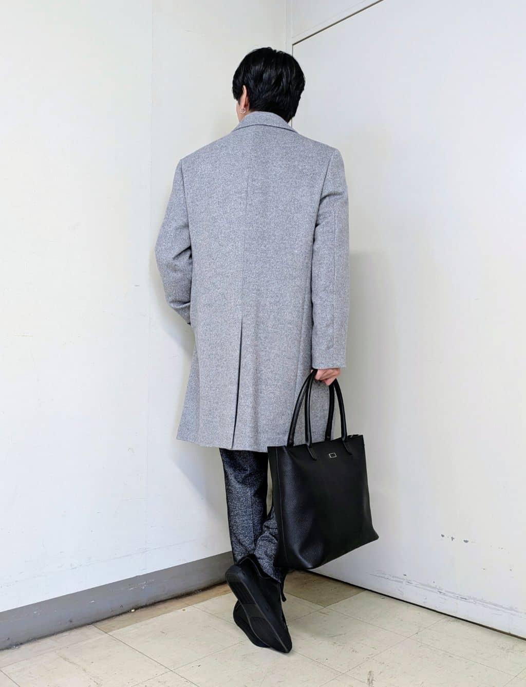 ryoさんの「TAKEO KIKUCHI｜カシミヤブレンド ビーバー調ステンカラーコート」を使ったコーディネート