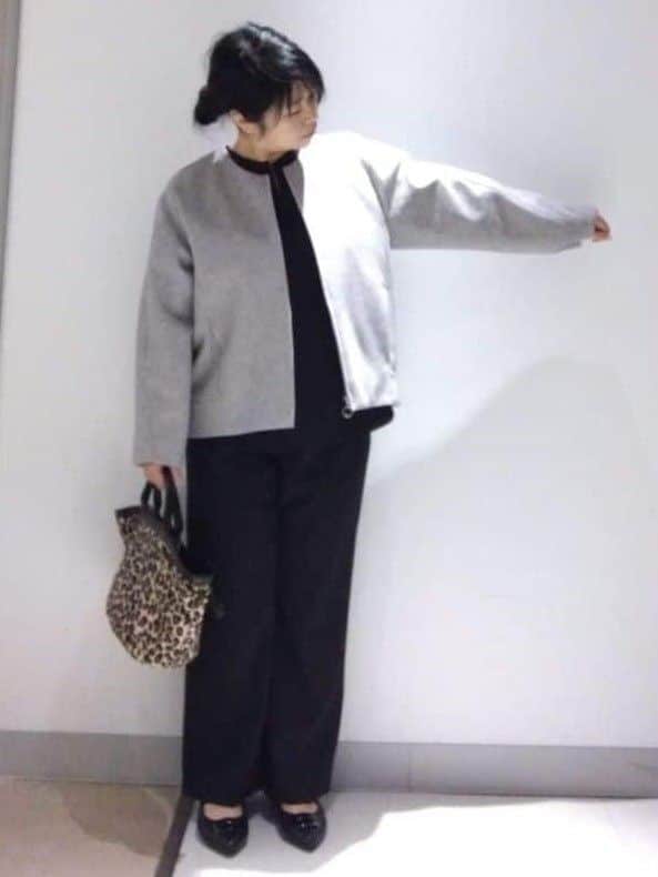 sakoさんの「Reflect｜【ゆったりシルエット】ジャージメルトンコクーンジャケット」を使ったコーディネート