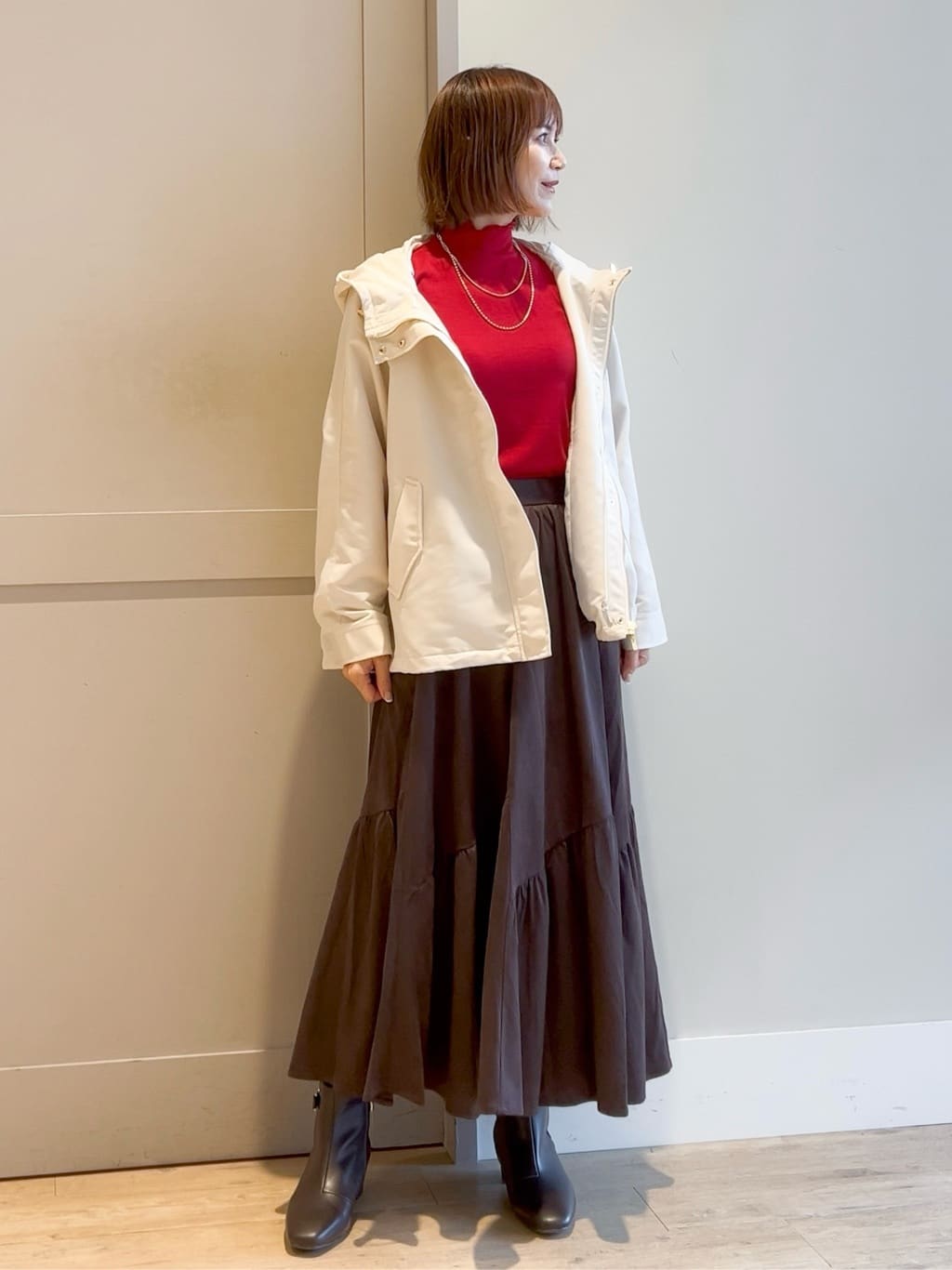 yamakoさんの「grove｜【名品アウター/3WAY・はっ水】ボアライナー付マウンテンパーカ」を使ったコーディネート