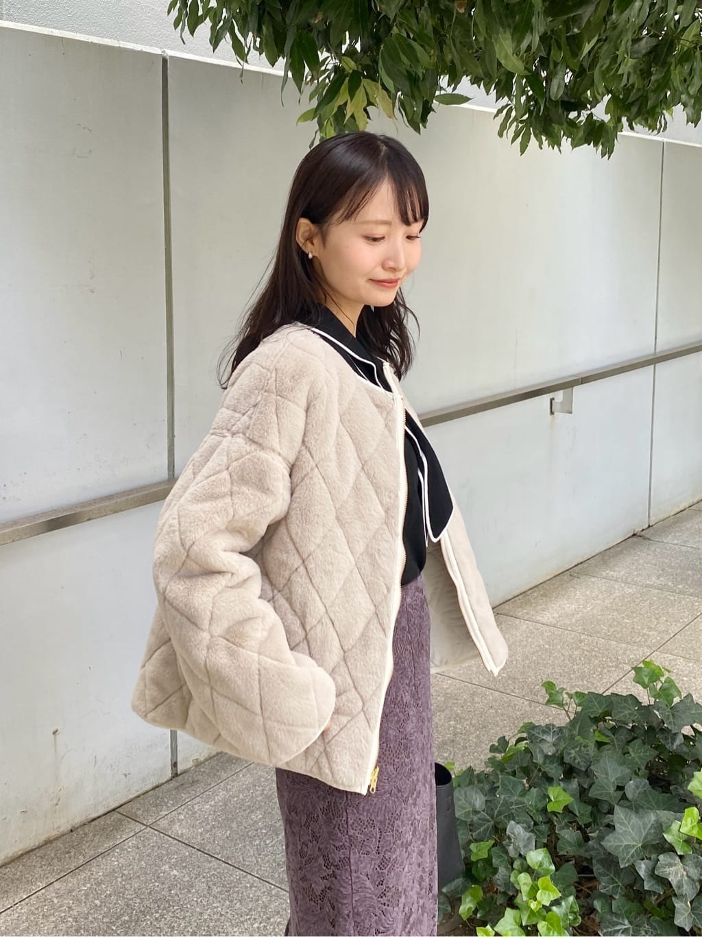 みさかさんの「index｜リバーシブル キルティングファーブルゾン【洗濯機OK】」を使ったコーディネート