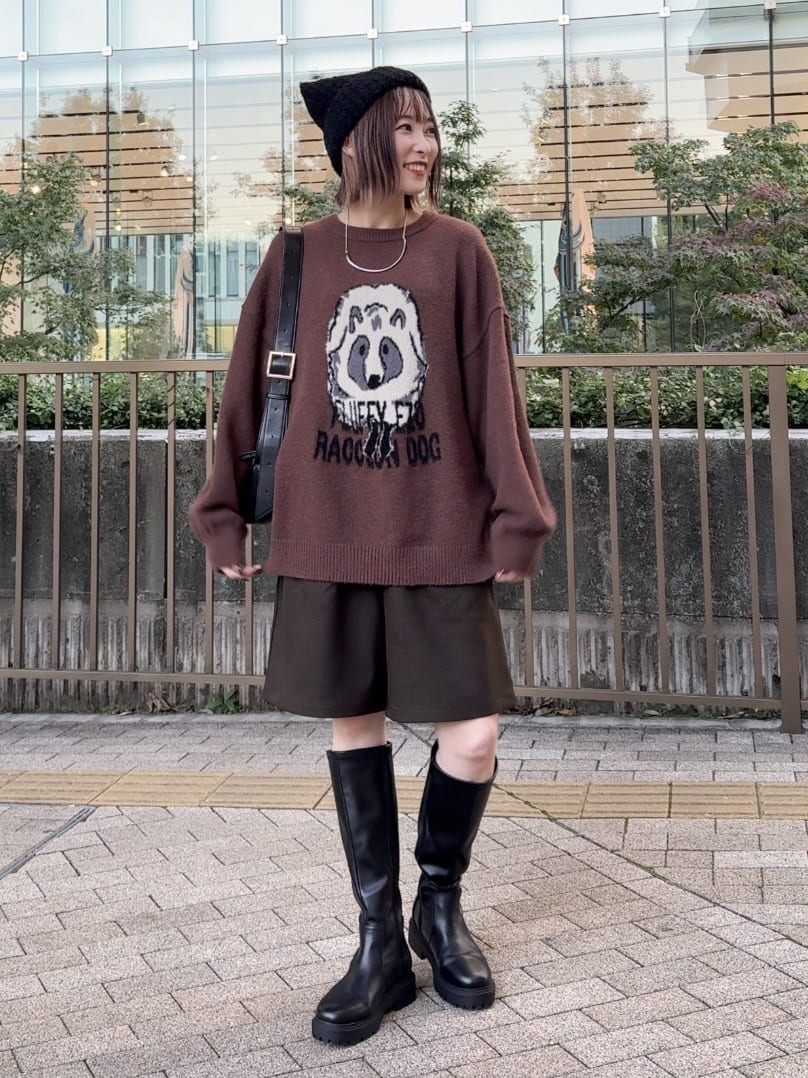 𝐜𝐡𝐢𝐤𝐚さんの「SHOO･LA･RUE｜ストレッチロングブーツ」を使ったコーディネート