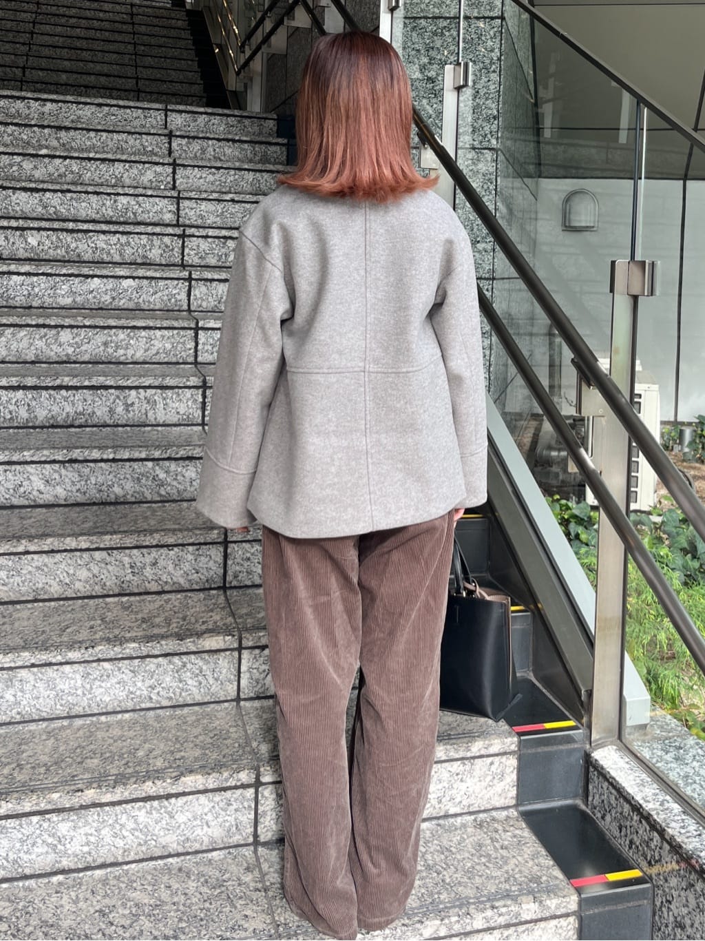 HANNAさんの「OPAQUE.CLIP｜ウールライクメルトンノーカラーコート【洗濯機洗い可】」を使ったコーディネート