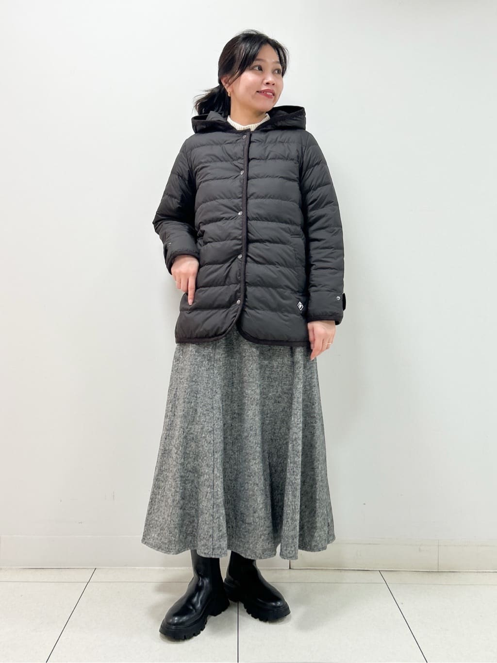 Kaiさんの「Dessin｜【撥水・2WAY】ミュラーダウンコートミドル丈」を使ったコーディネート