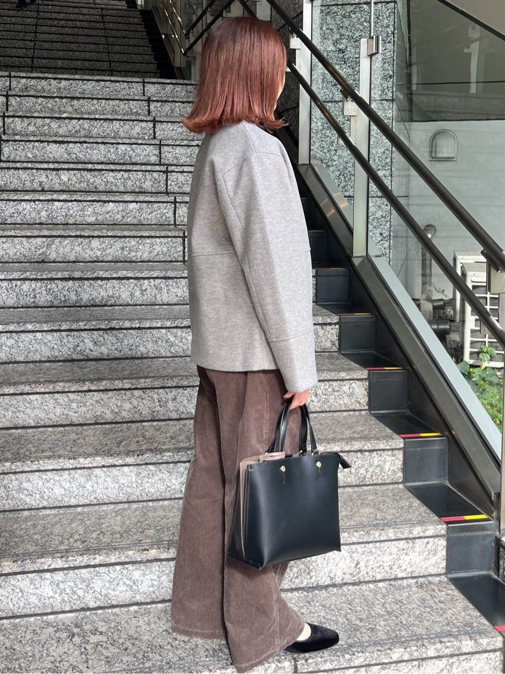 HANNAさんの「OPAQUE.CLIP｜ウールライクメルトンノーカラーコート【洗濯機洗い可】」を使ったコーディネート