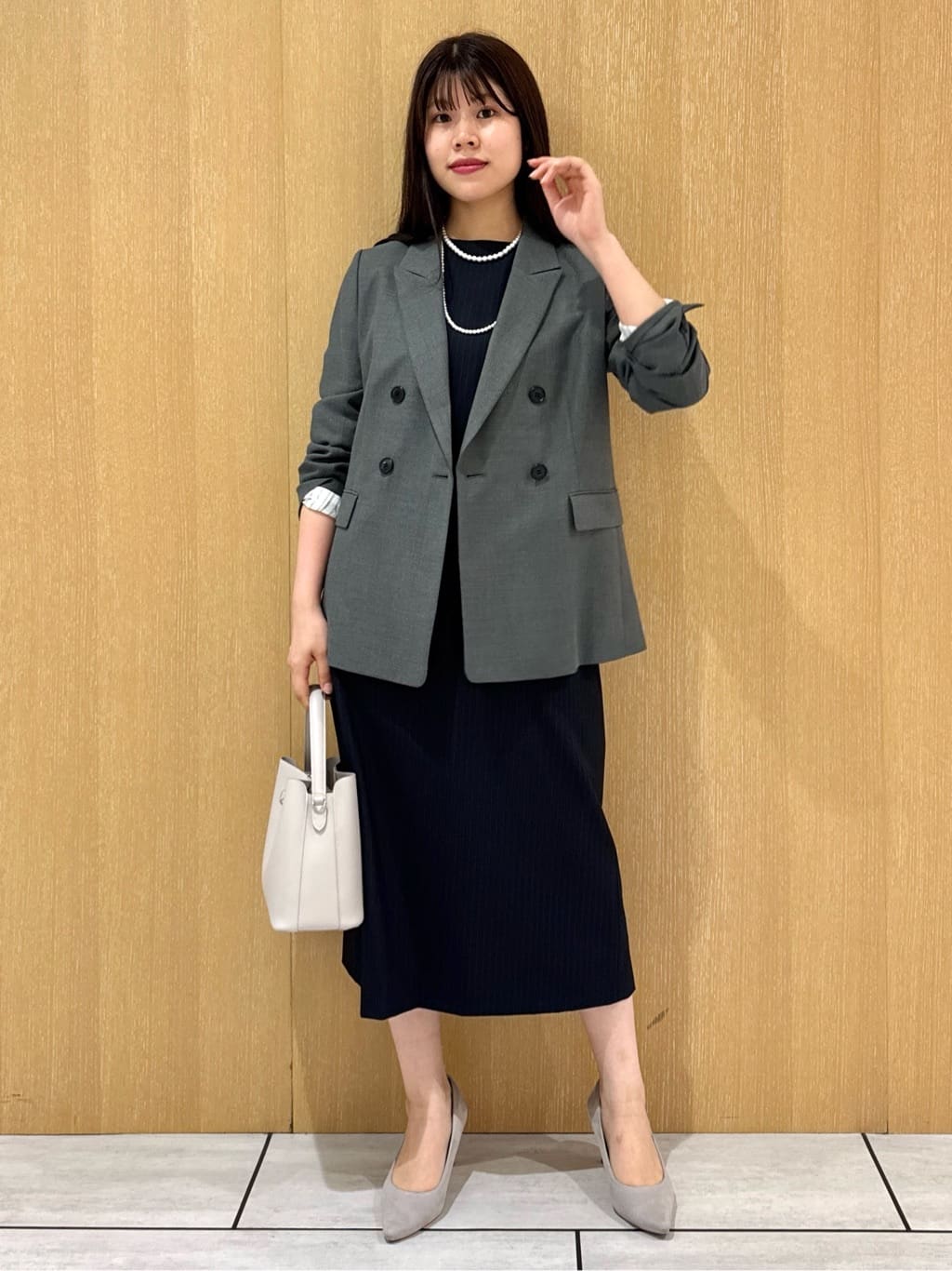 nanaさんの「UNTITLED｜【セットアップ可】ウールライク ダブルブレストジャケット」を使ったコーディネート