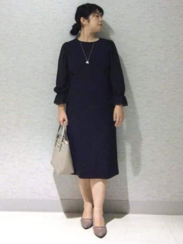 sakoさんの「Reflect｜【SS-4Lサイズ／通勤／セットアップ可】ノーカラージャケット」を使ったコーディネート