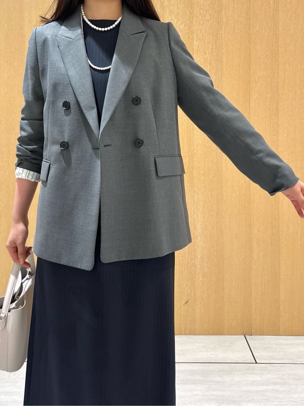 nanaさんの「UNTITLED｜【セットアップ可】ウールライク ダブルブレストジャケット」を使ったコーディネート