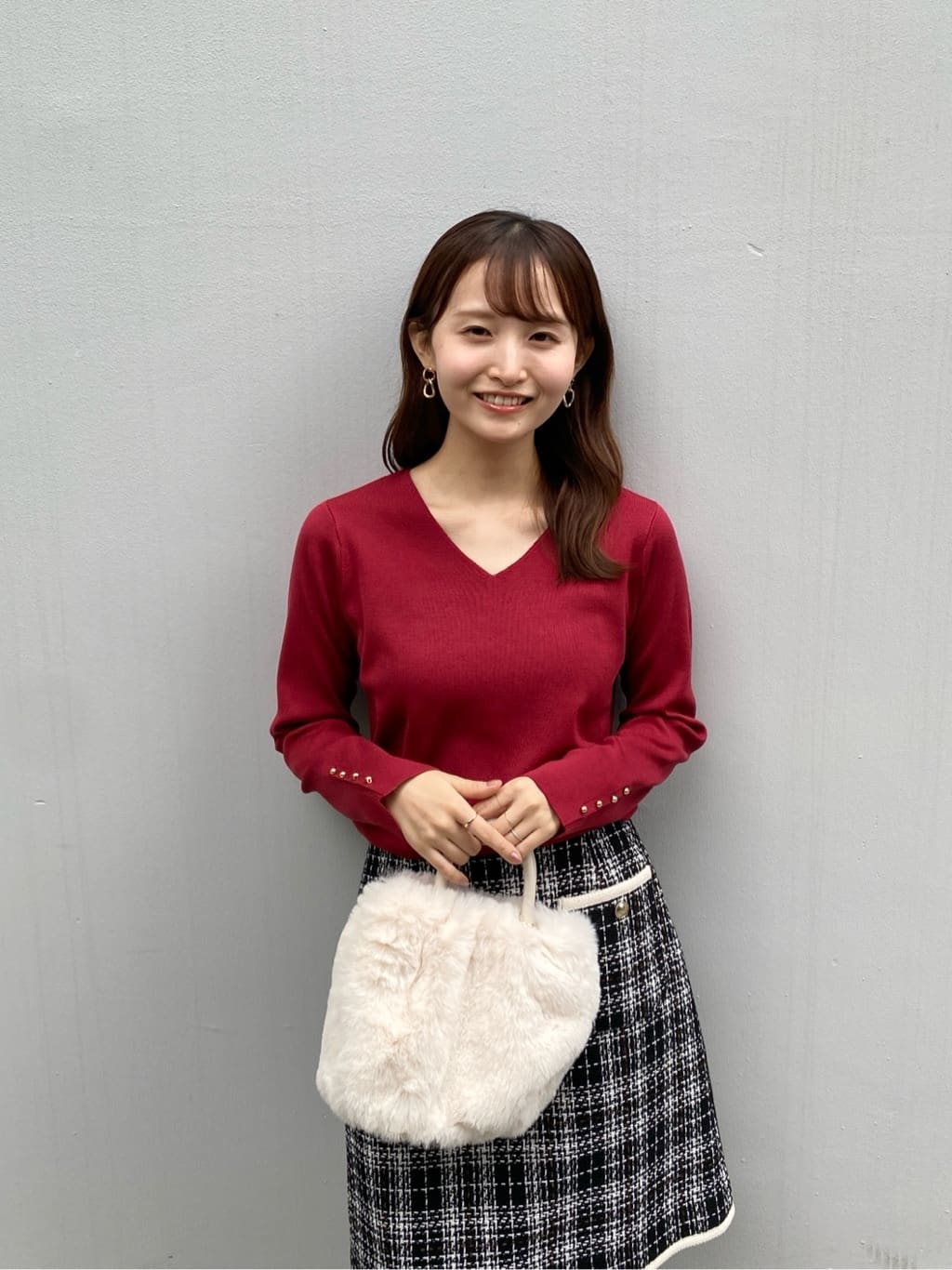 みさかさんの「index｜チェックツィードスカート／セットアップ対応【洗える】」を使ったコーディネート