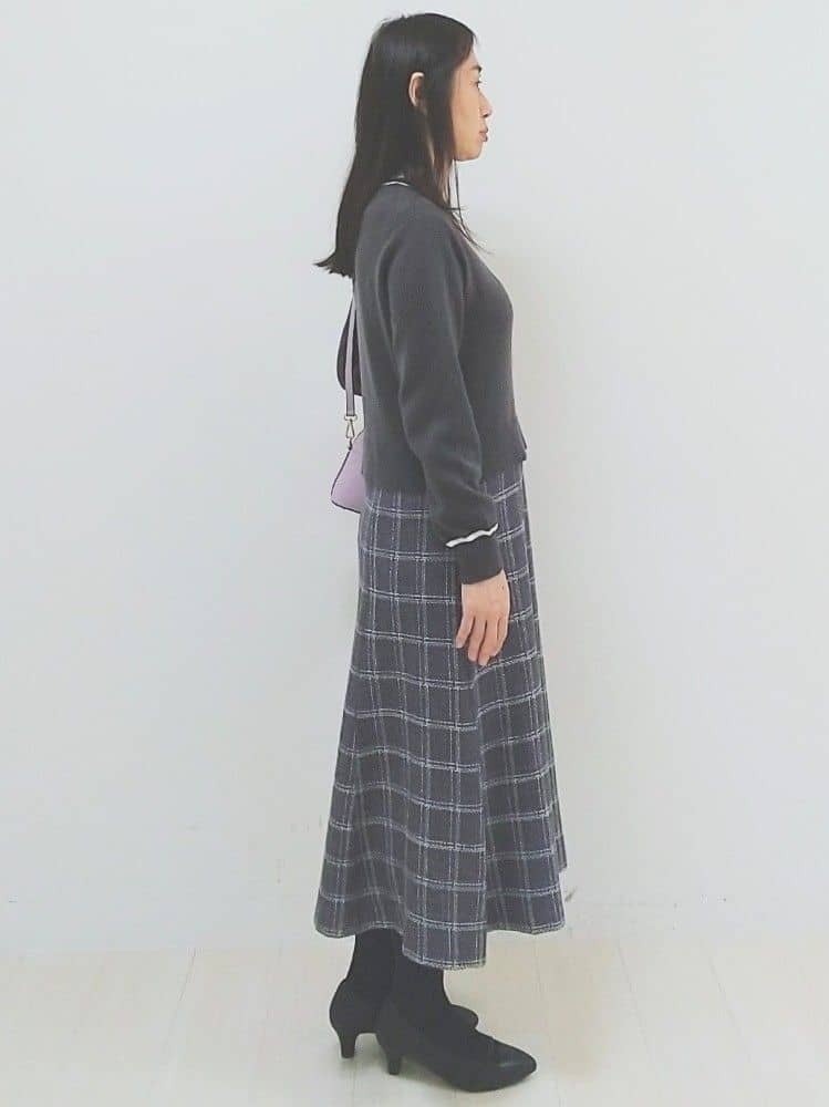 SANAさんの「Reflect｜【SS-4Lサイズ／衿が顔に当たらない◎】スタンドネックミドルコート」を使ったコーディネート