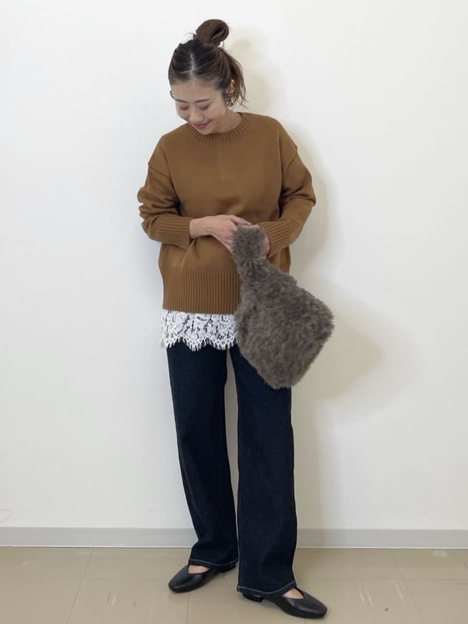 Akiさんの「OPAQUE.CLIP｜ストレッチバギーデニム【洗濯機洗い可】《SS～LL》」を使ったコーディネート