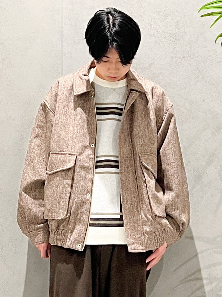 SHI-MAさんの「THE SHOP TK｜ツイードフライトビッグブルゾン 【洗濯機OK／セットアップ可】」を使ったコーディネート