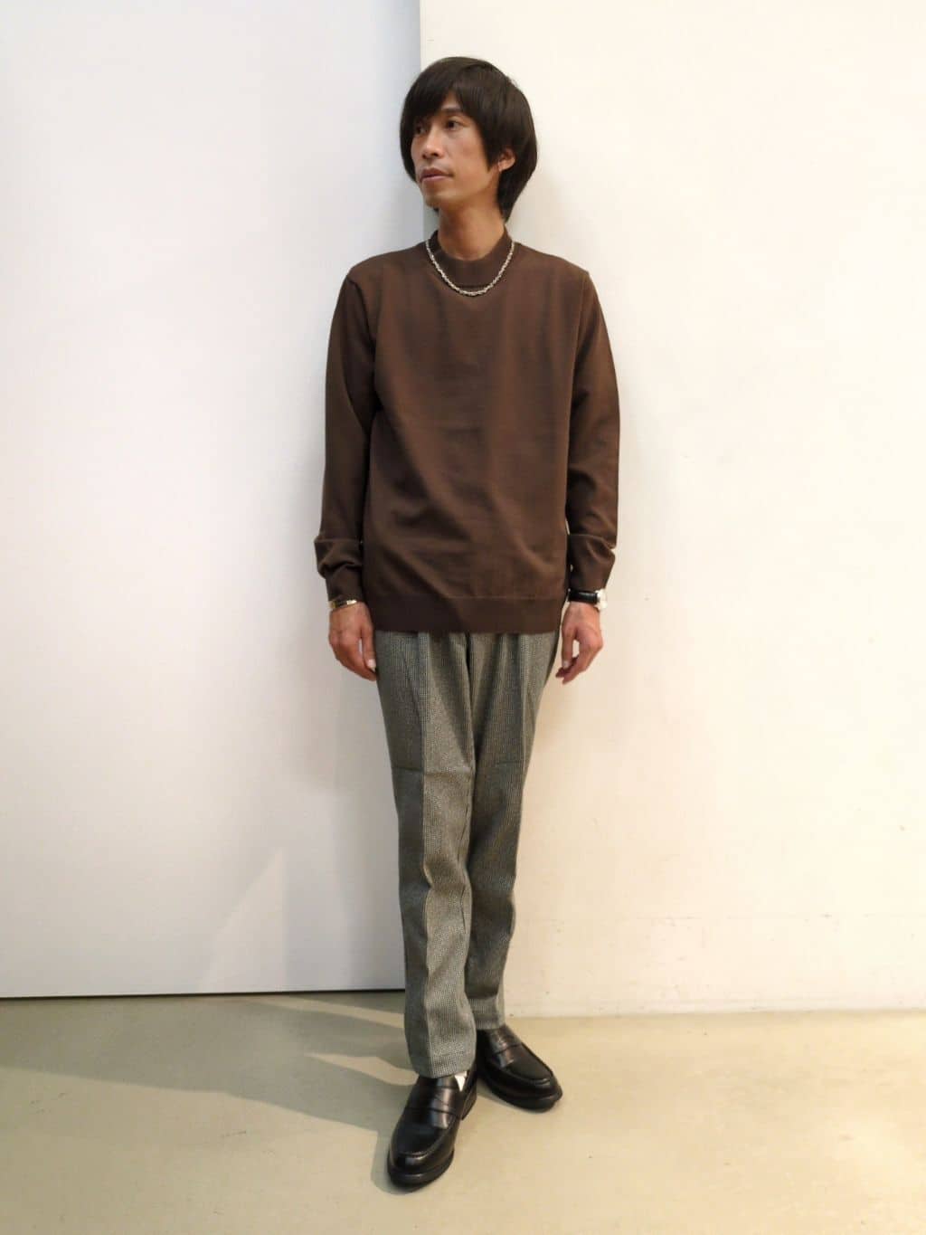takeさんの「THE SHOP TK｜ツイードライクジャージジャケット【セットアップ可／洗濯機OK】」を使ったコーディネート