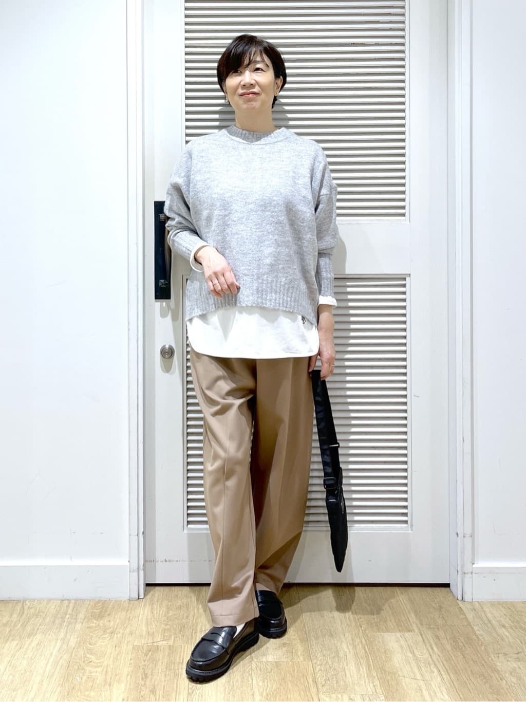 Miyazakiさんの「Dessin｜【洗える】クルーネックワイドニット」を使ったコーディネート