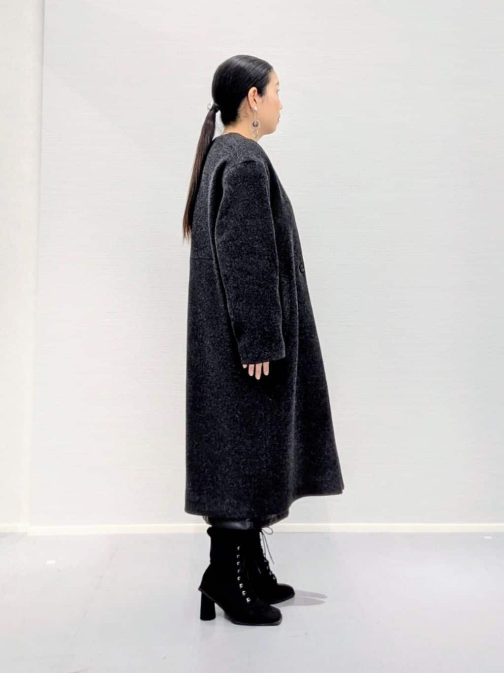 makkyさんの「UNTITLED｜【軽量／ウール混】ライトフォルム ロングコート」を使ったコーディネート
