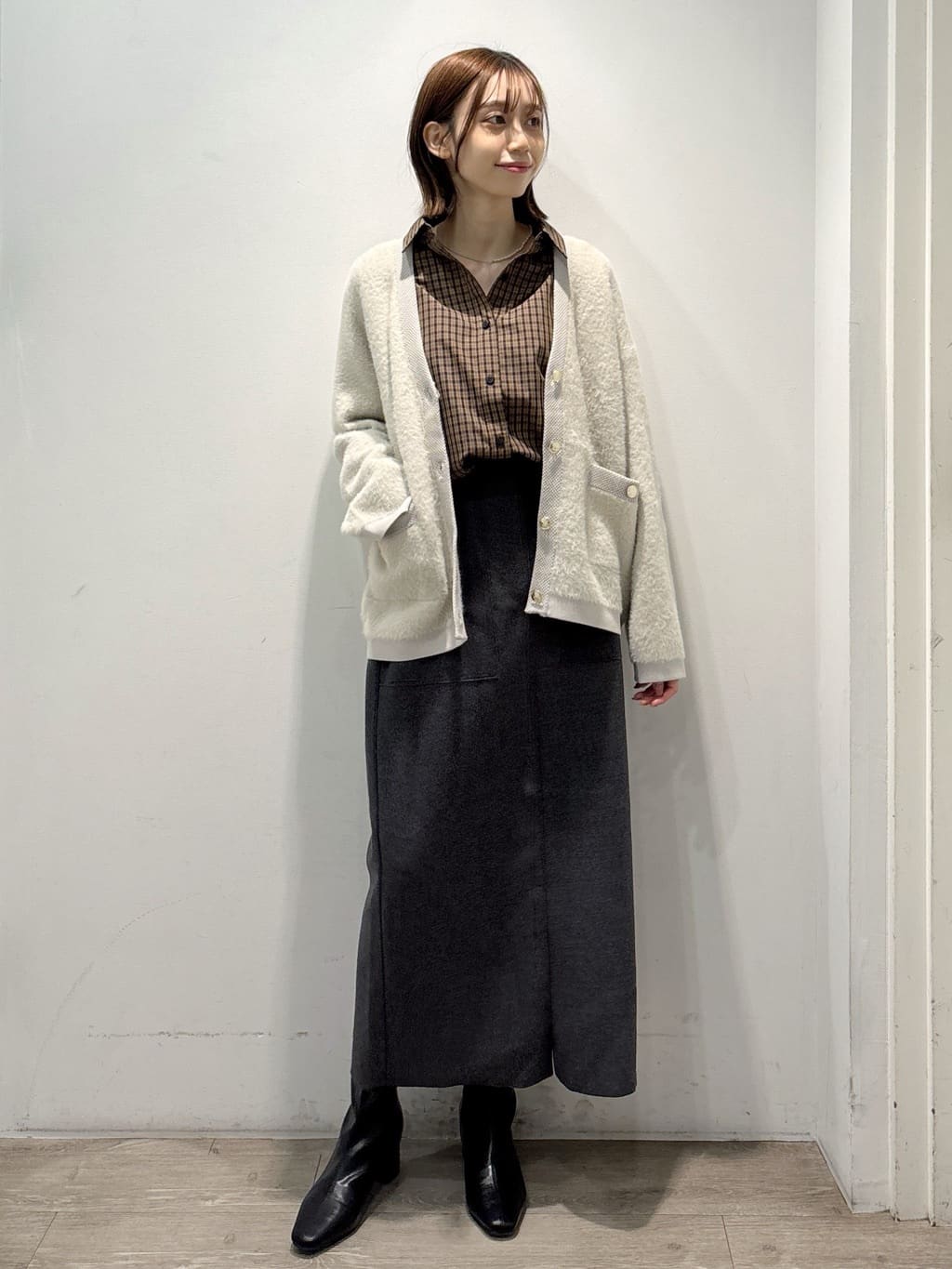 ぶまりんさんの「OPAQUE.CLIP｜チェック柄レギュラーシャツ【洗濯機OK】」を使ったコーディネート