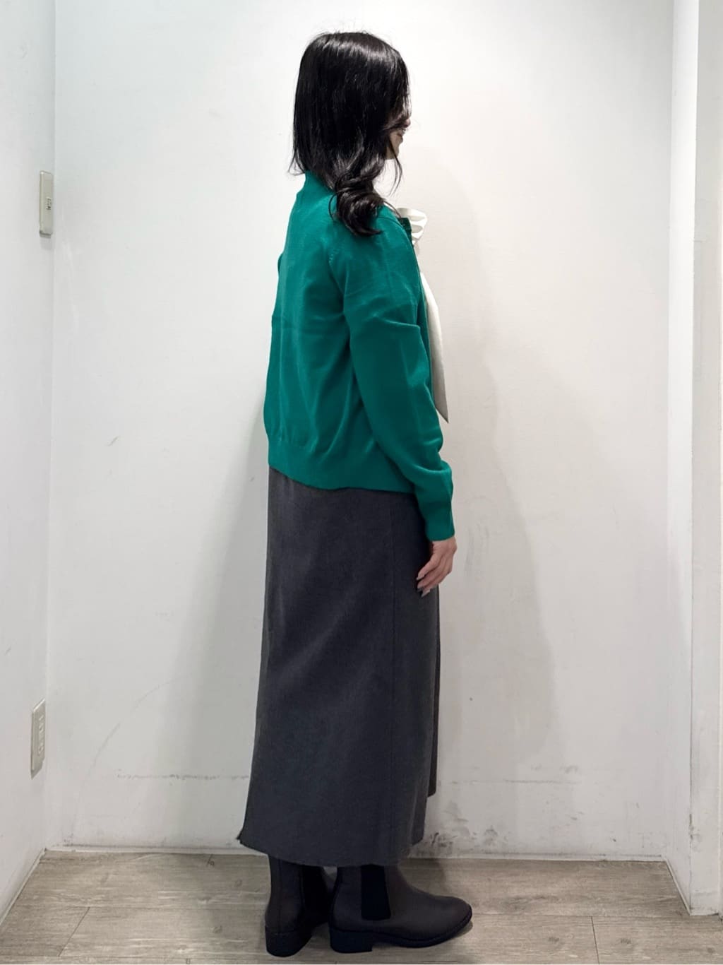 yuicciさんの「OPAQUE.CLIP｜ウールライクジャンパードレス【洗濯機洗い可】」を使ったコーディネート