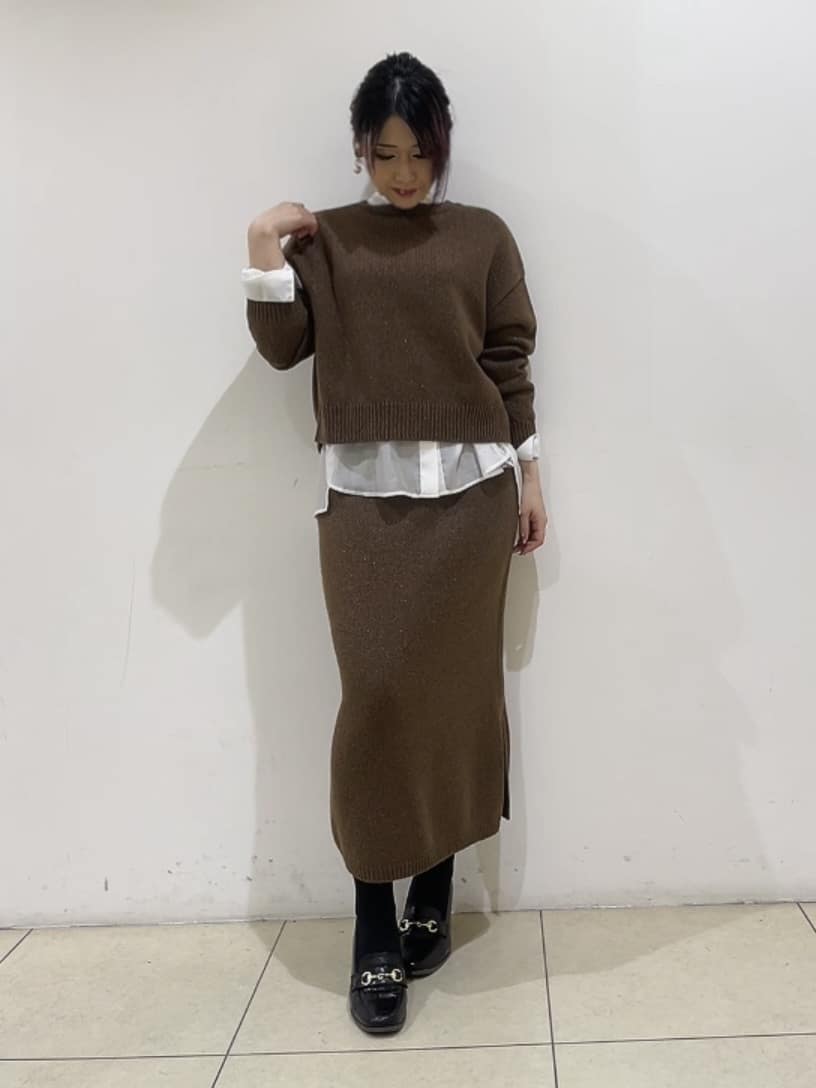 watanabeさんの「UNTITLED｜【セットアップ可/ゆったり】ウール混ラメニット」を使ったコーディネート