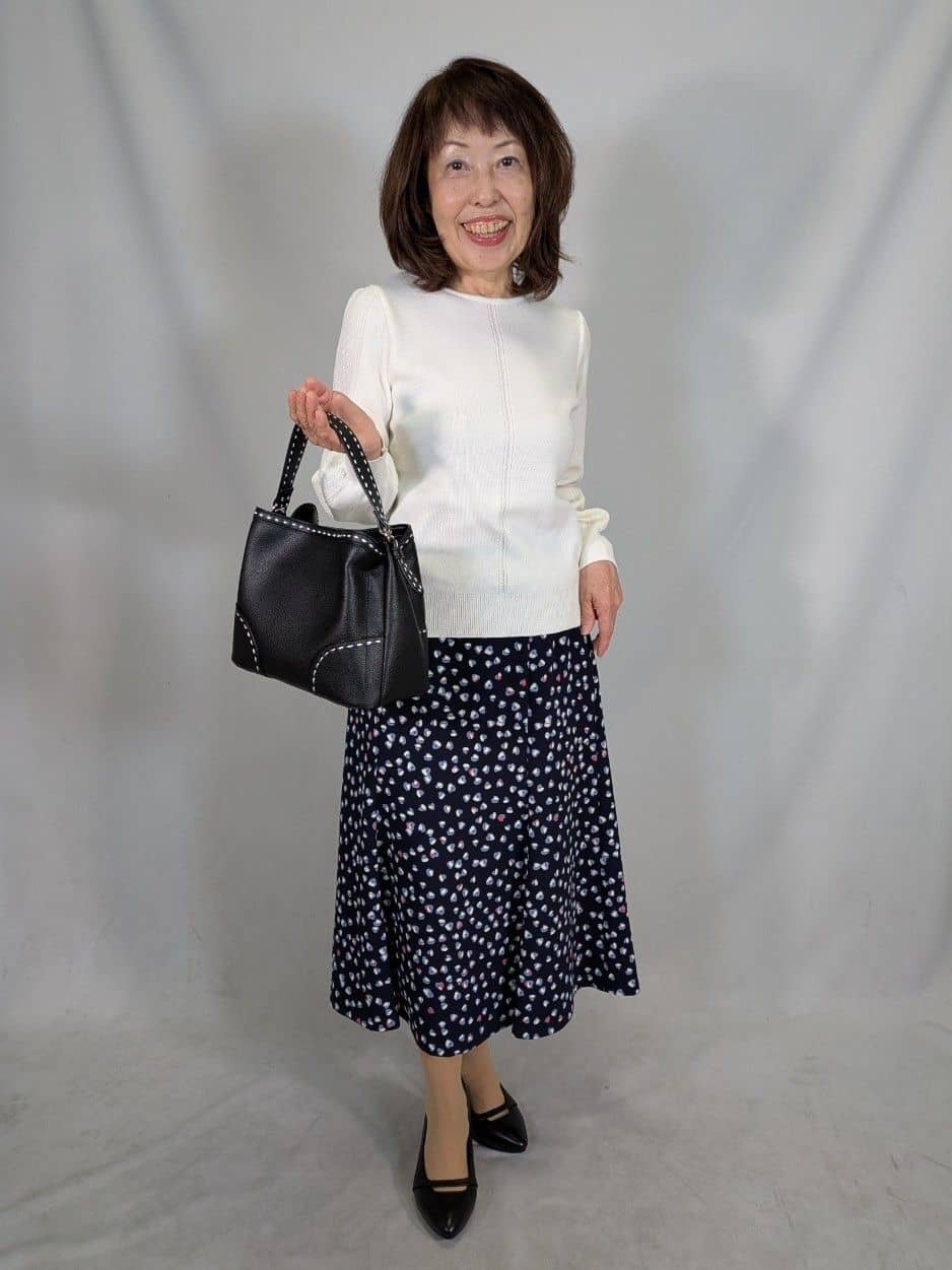 k.kazunoさんの「Reflect｜【選べる8色／スカートにもパンツにも◎】ウール混ボートネックニット」を使ったコーディネート