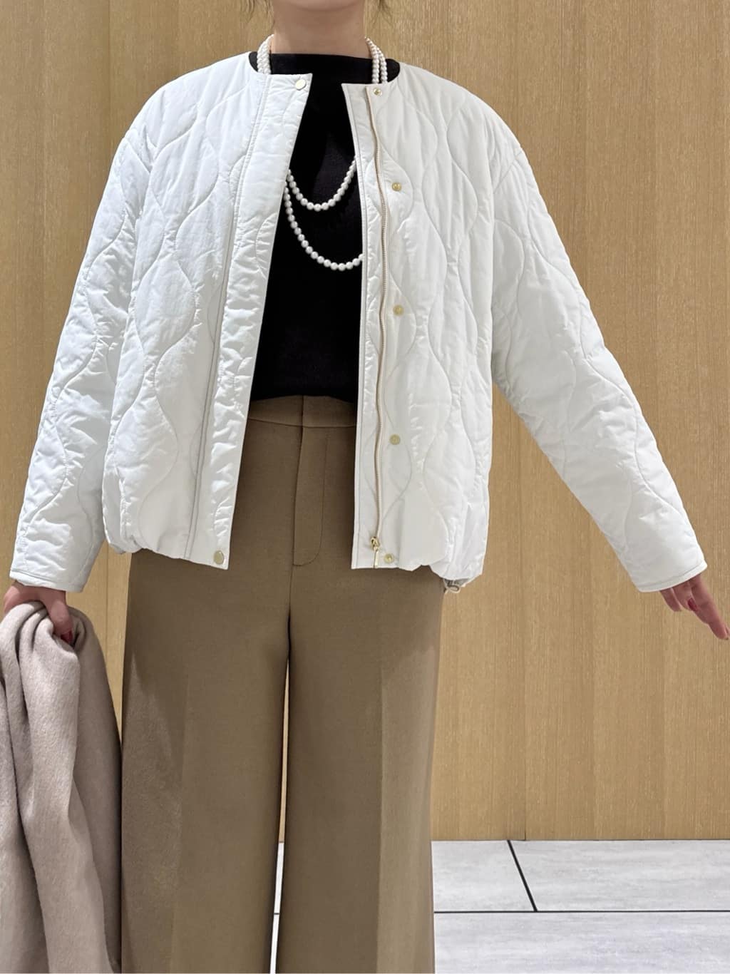 nanaさんの「UNTITLED｜【洗える】モックネックミラノリブニット」を使ったコーディネート