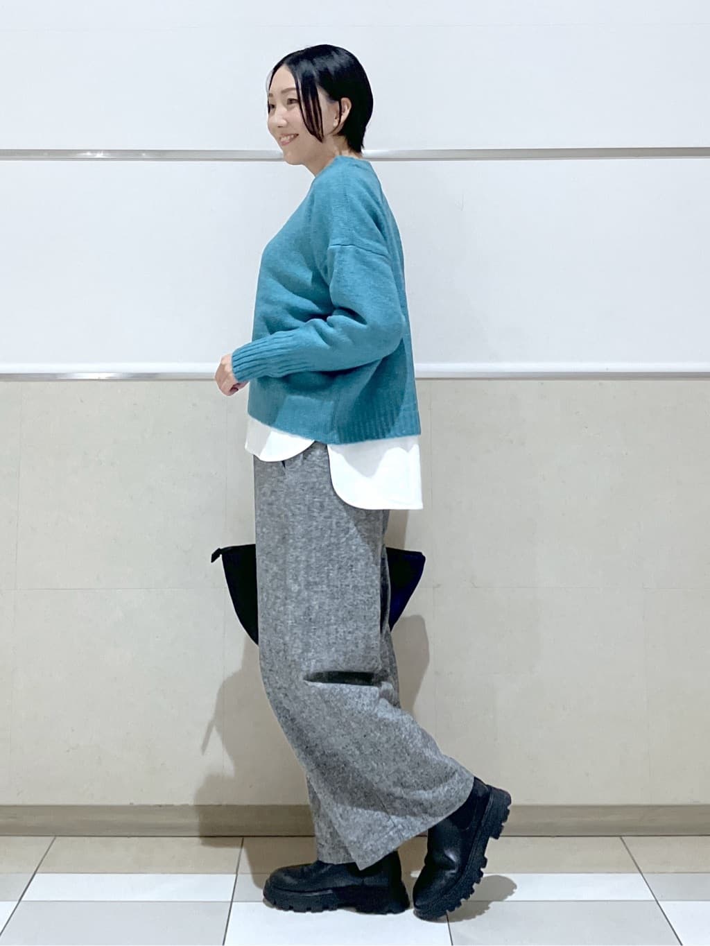 eriko さんの「Dessin｜【洗える】クルーネックワイドニット」を使ったコーディネート